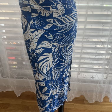 Blue Floral Skirt