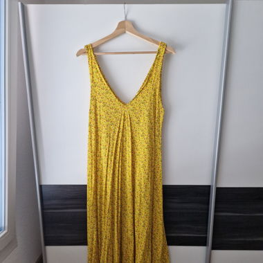 Long yellow floral dress