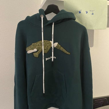 Palm Amgels Green Crocodile Hoodie