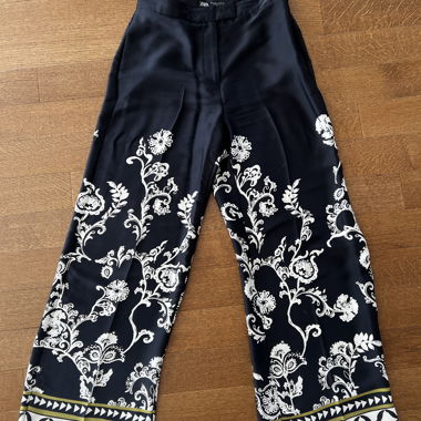 Zara Palazzo-Hose schwarz/weiß