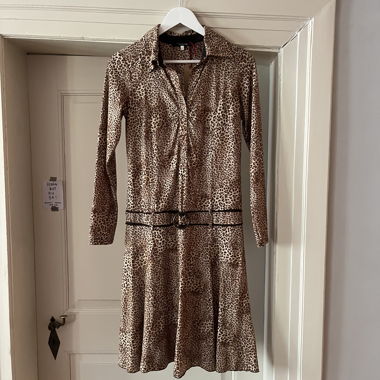 Leopardenmuster Hemdkleid