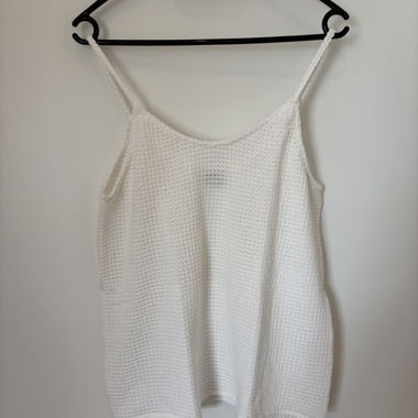 Top en crochet blanc