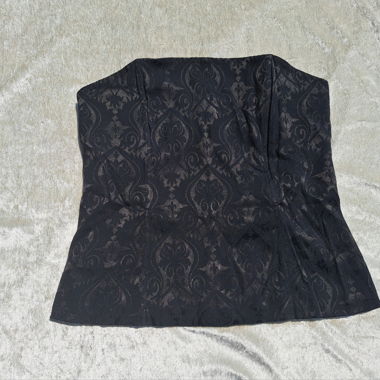 Haut bustier noir jacquard