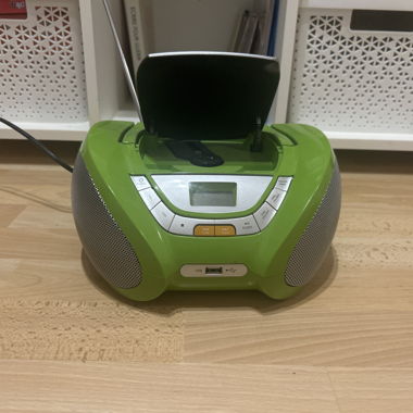 Green portable CD radio