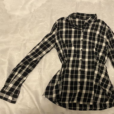 Checked Blouse Black & White