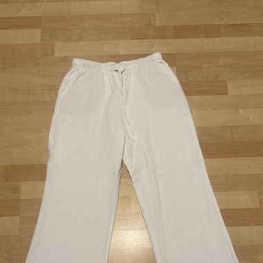 Pantaloni di lino bianchi, Stradivarius, taglia M