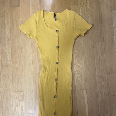 dehnbares Kleid gelb 