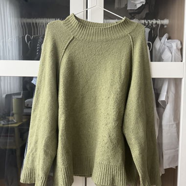 Maglione in maglia verde oliva