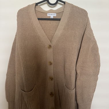 Calvin Klein Jeans knitted cardigan beige S