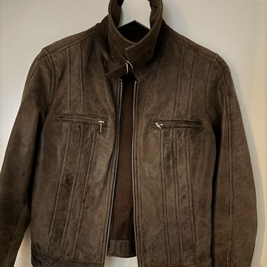 Braune Leder Jacke
