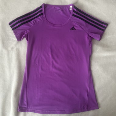 T-shirt adidas 3 Stripes Viola Climalite XS