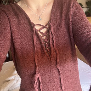 Forever 21 Lace-Up Sweater