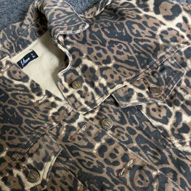 Leopard Cropped Denim Jacket Missre 