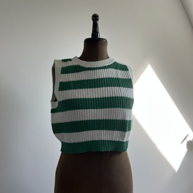 Princess Goes Hollywood gestreifter Strick-Crop-Top