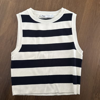 Zara striped knit top