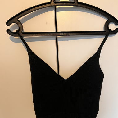 Schwarzes Croptop Xs