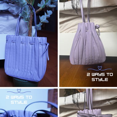 Versatile statement purple bag