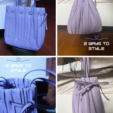 Versatile statement purple bag