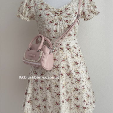 Japanisches Blumen-Kleid aus Baumwolle Grösse S