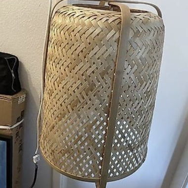 Lampada a sospensione in bambù intrecciato ikea knixhult