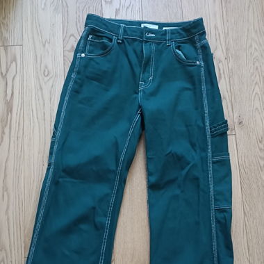 Hose straight fit dunkelgrün