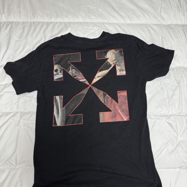 T-shirt Off-White nero stampato skull