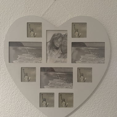 Cornice a Cuore Bianca Collage
