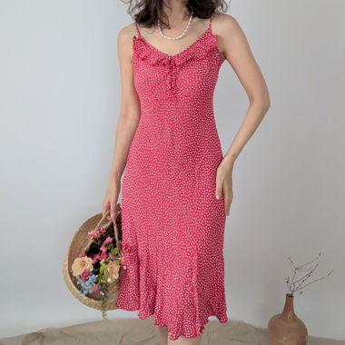 Vestito Spaghetti a Pois XS