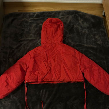 Manteau rouge Bershka cropped 