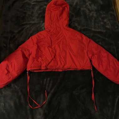Manteau rouge Bershka cropped 