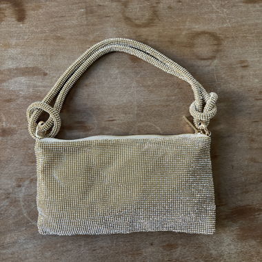 Talia handbag gold rhinestones