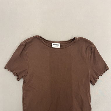 Braunes Crop Shirt