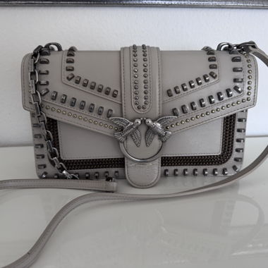 Schultertasche grau