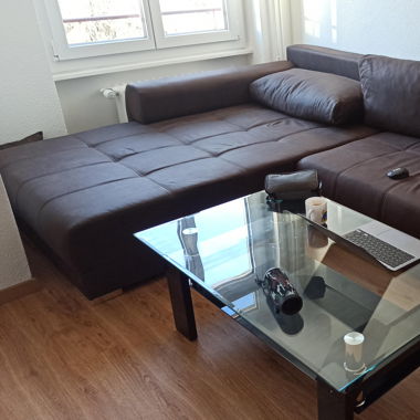 Couch and table