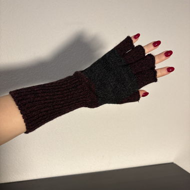 Gants d'hiver sans doigts en tricot