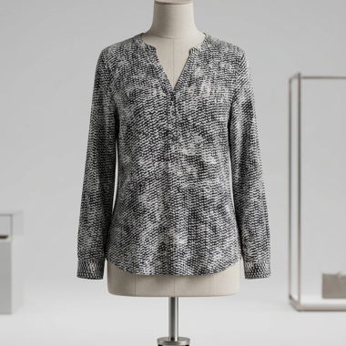 Printed Long-Sleeve Top
