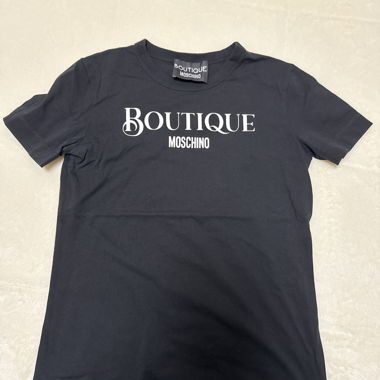 Boutique Moschino schwarzes Logo-T-Shirt