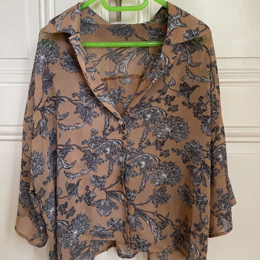 Beige Floral Shirt