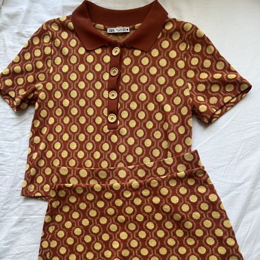 Ensemble à pois style rétro 