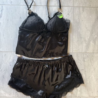 Shorty en dentelle noir