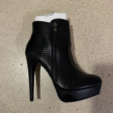 Black High-Heel Ankle Boots