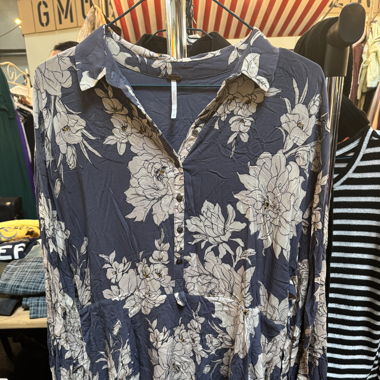 blue flower dress