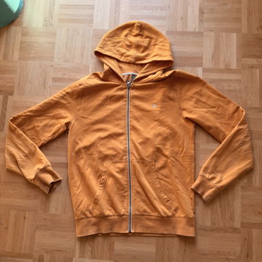 Felpa con zip arancione