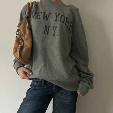 Felpa grigia New York NY