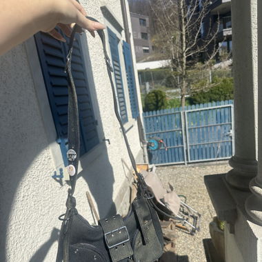 Blue Denim Crossbody Bag
