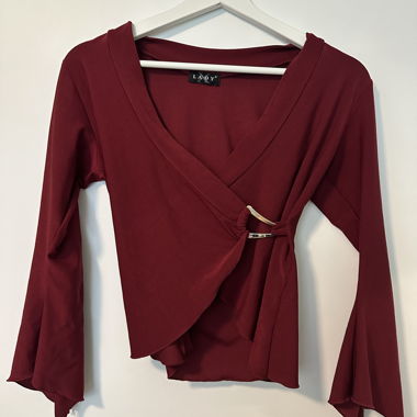 Burgundy Wrap Top