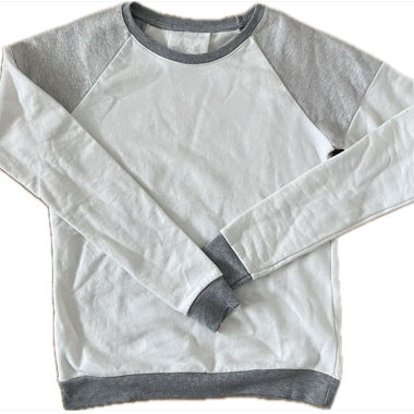 Sweat-shirt blanc-gris