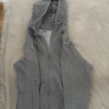 Graue Kapuzenjacke XS