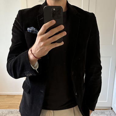 Cord Sakko Schwarz