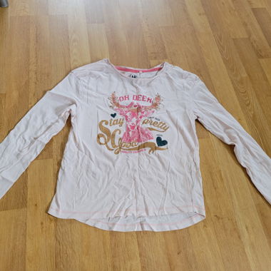 Maglietta rosa a maniche lunghe